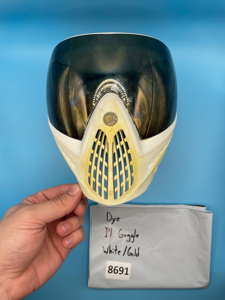 Dye 14 Paintball Goggle - Used, White/Gold