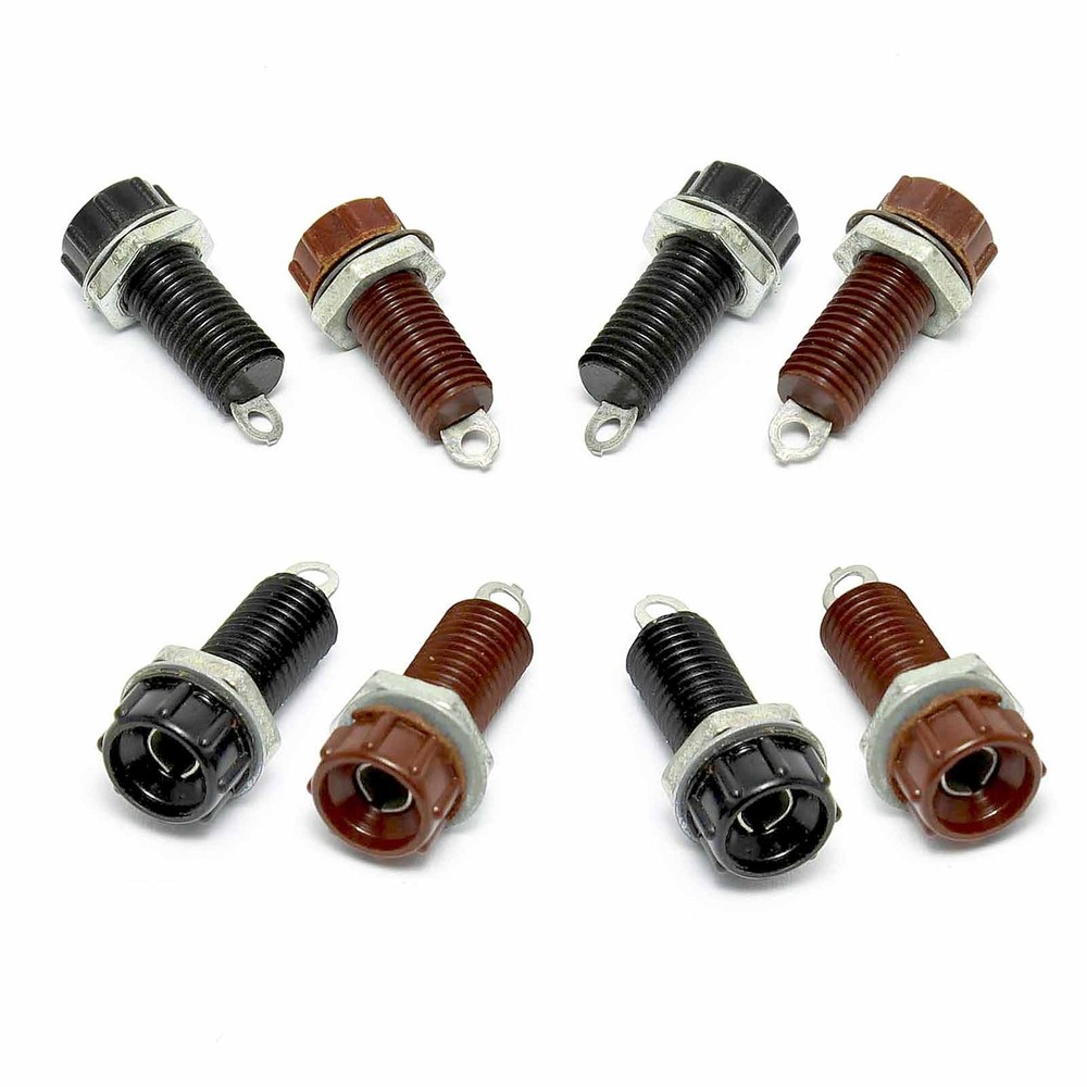 14x 4mm Binding Post Banana Jack Panel Mount Silver Plated Bakelite MilSpec USSR