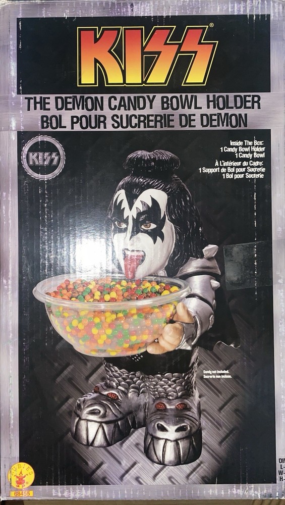 KISS Gene Simmons The Demon Rubies Candy Bowl Holder w BOX Rare CHEAPEST ON EBAY