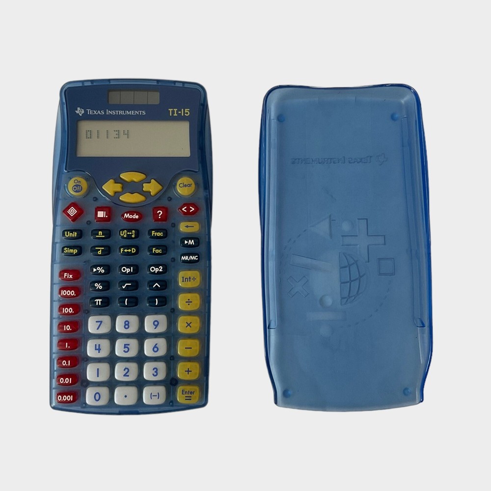 Texas Instruments TI-15 Basic Blue Calculator