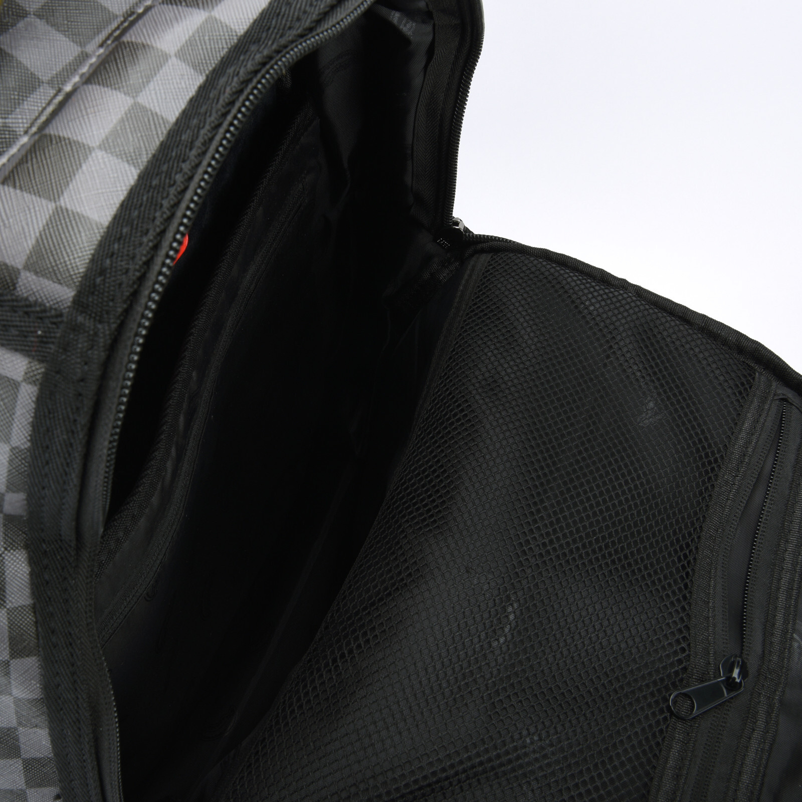 Sprayground Shark Henny Sharks in Paris Leather Backpack Unisex Plaid Black