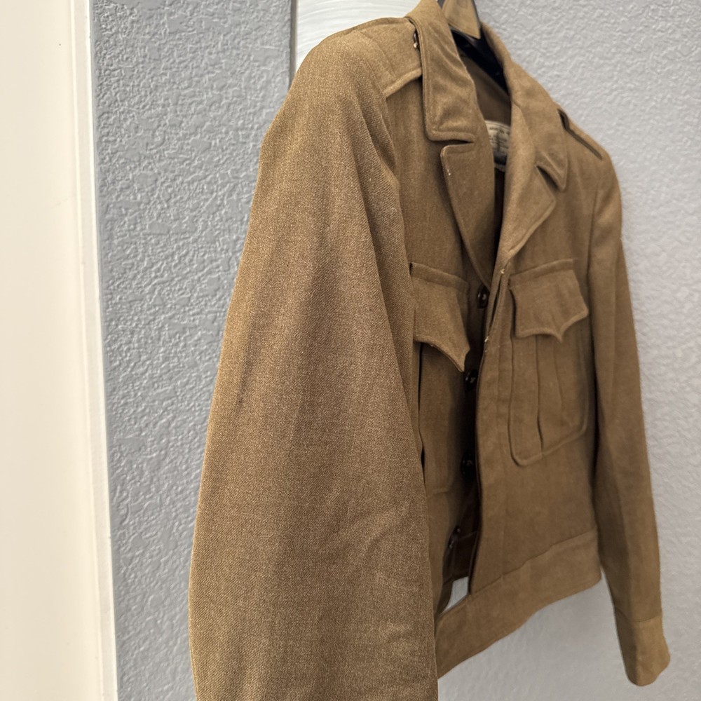 VTG WWII US Army Air Force Wool Field Jacket 36s Training Command Patch 13th Arm