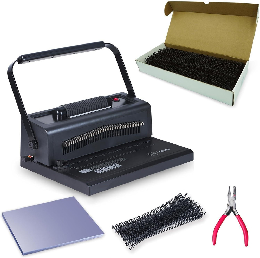 100 Pack Plastic Spiral Binding Coils Bundle with Spiral Binding Machine