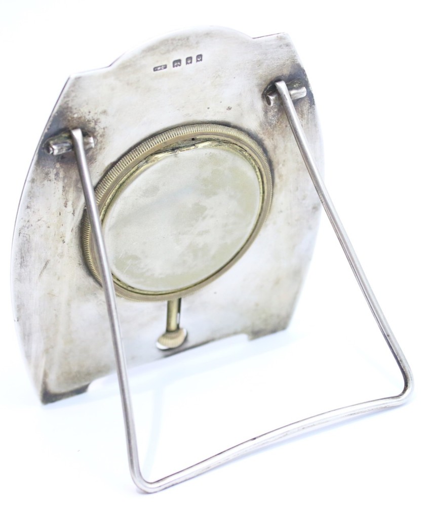 Sterling solid silver 8 day art deco clock working well hallmarked