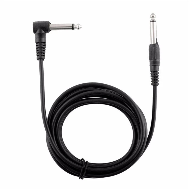2 PACK 10FT Electric Patch Cord Guitar Amplifier Amp Cable Right Angle 90 Degree