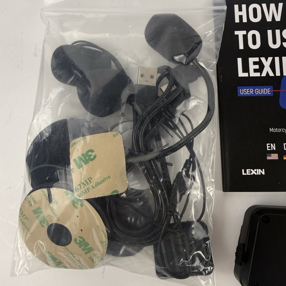 Lexin B4FM Motorcycle Bluetooth Intercom Single Unit Headset Communication