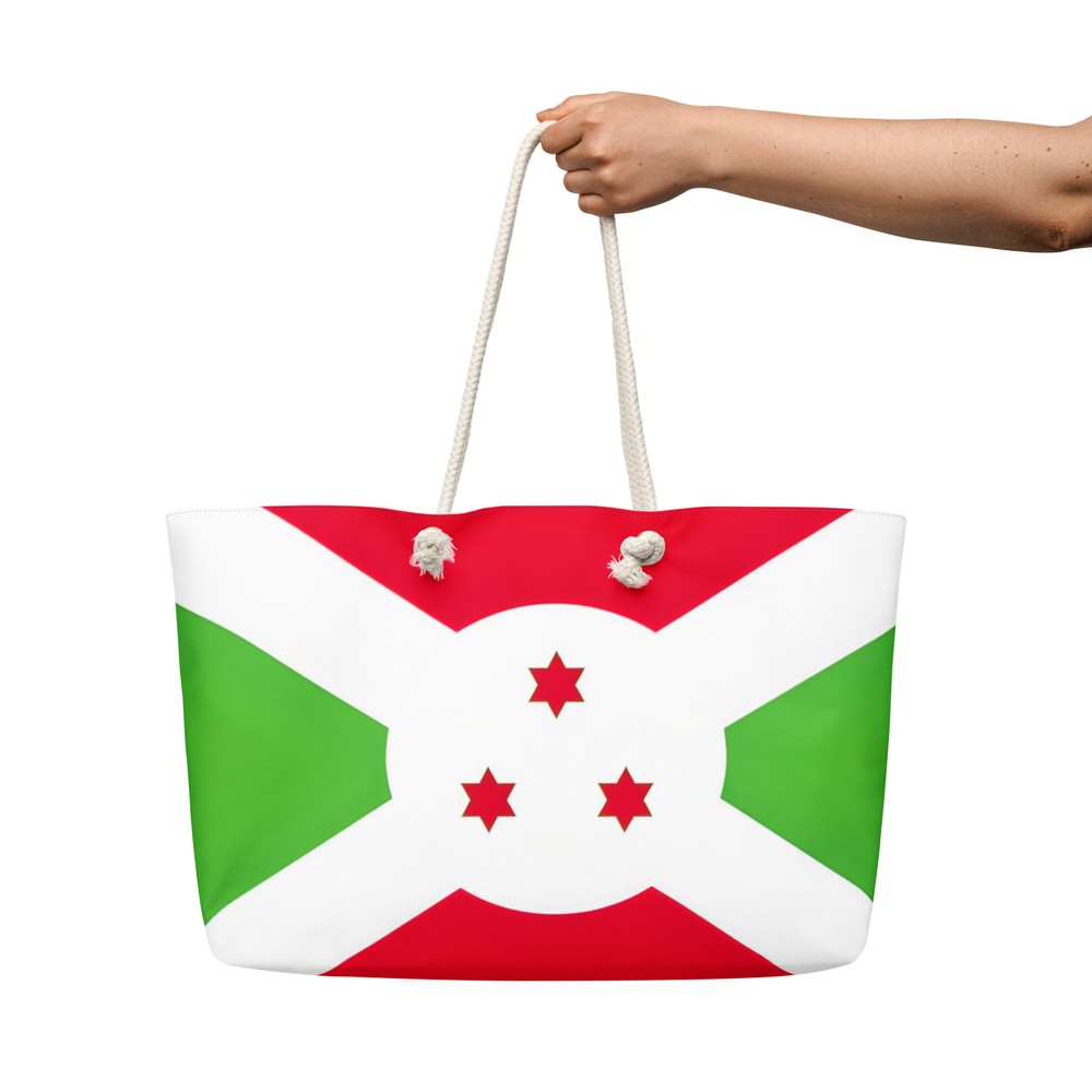 Burundi Flag - Oversized weekender bag