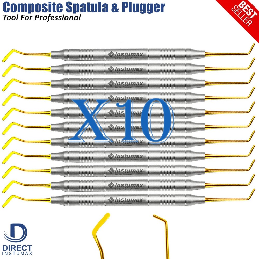 Gold Titanium Dental Composite Set – Spatula & Plugger Restorative Instruments