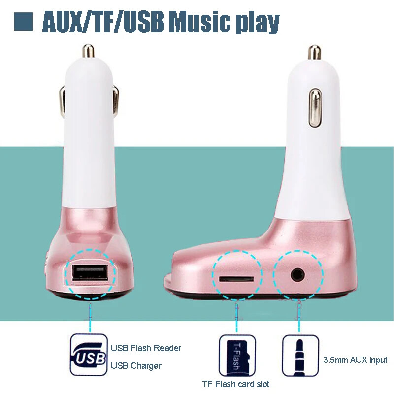 Car Audio Wireless Bluetooth FM Transmitter MP3 Player USB Car Charger Adapter