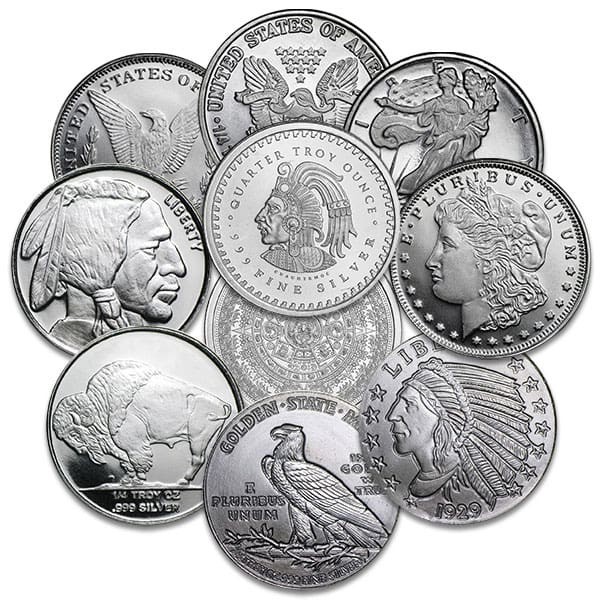 1/4 Troy Oz .999 Fine Silver Round (Random Design)