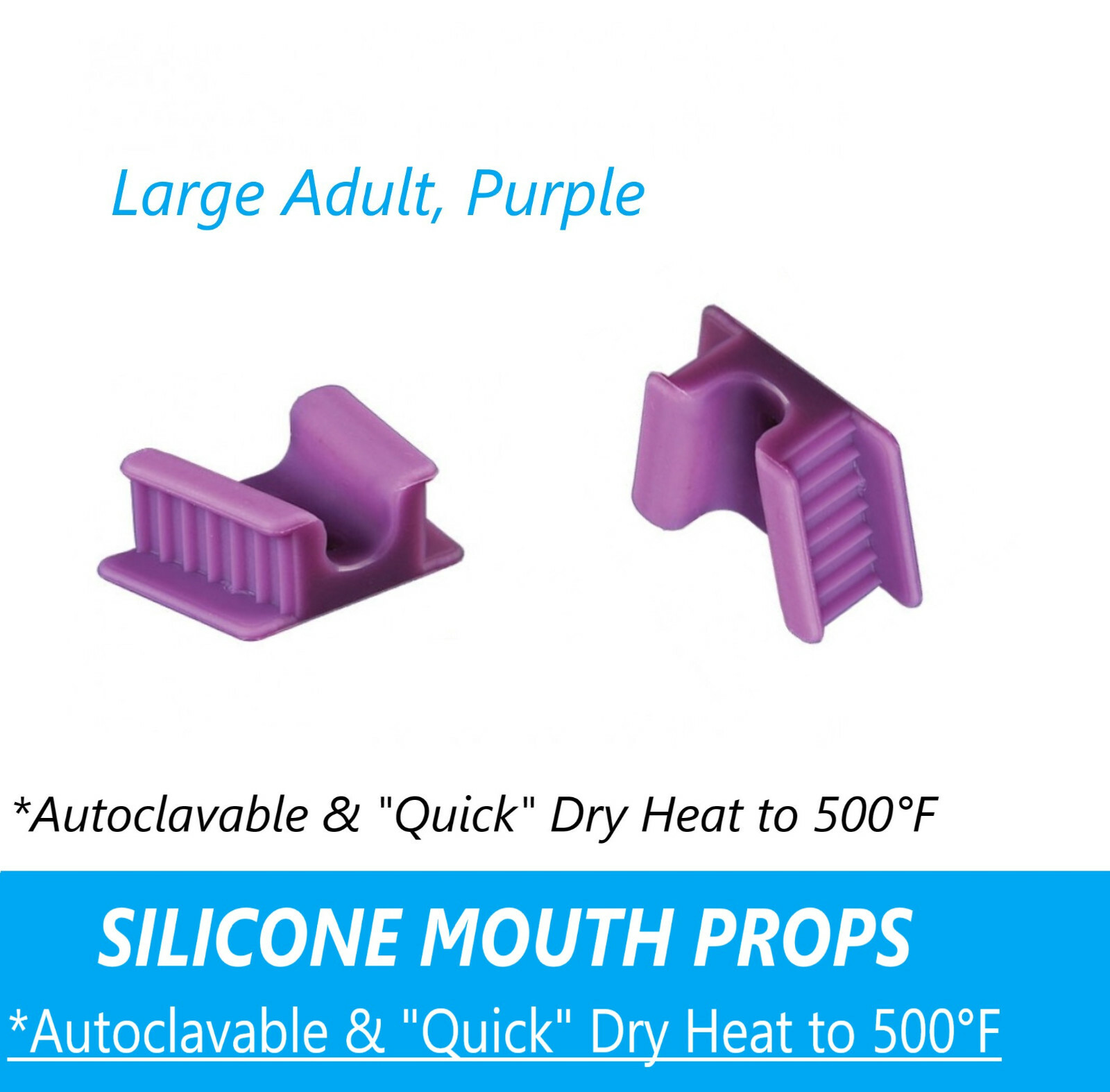 Dental Mouth Edentulous XL Silicone Bite Blocks Autoclavable & Dry Heat to 500°F