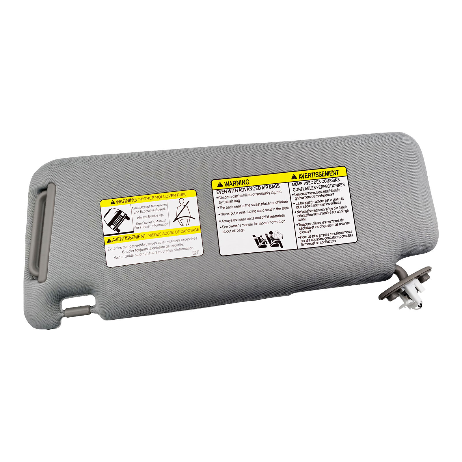 LEFT AND RIGHT SIDE GREY SUN VISOR for Toyota 4RUNNER 7432035A91B1