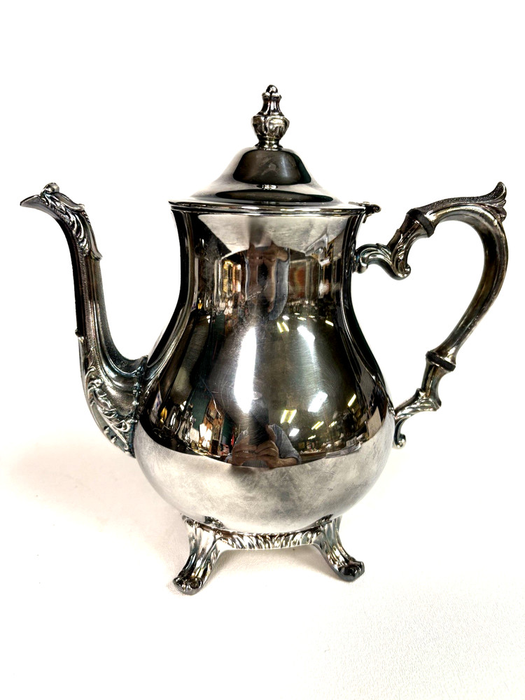 LS Co. Tea / Coffee Pot Silverplated 9" Tall