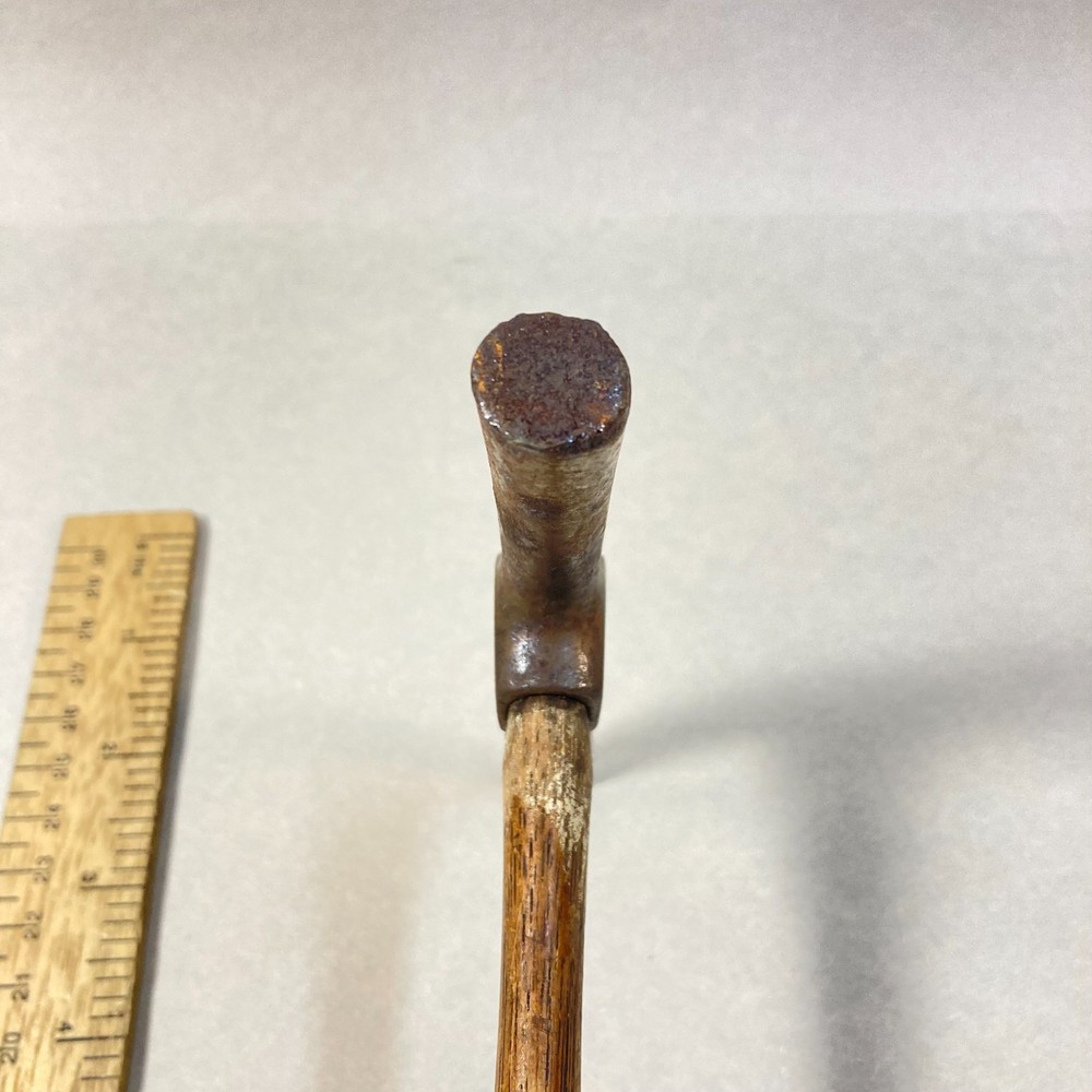 Vintage Hammer Pattern Maker Nail Puller 11" Wood Handle