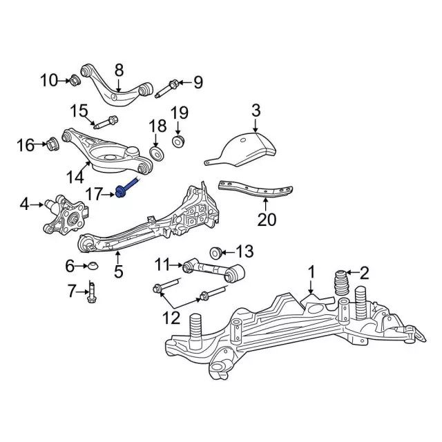 Genuine Ford Lower Control Arm Adjust Bolt 9E5Z5K751A