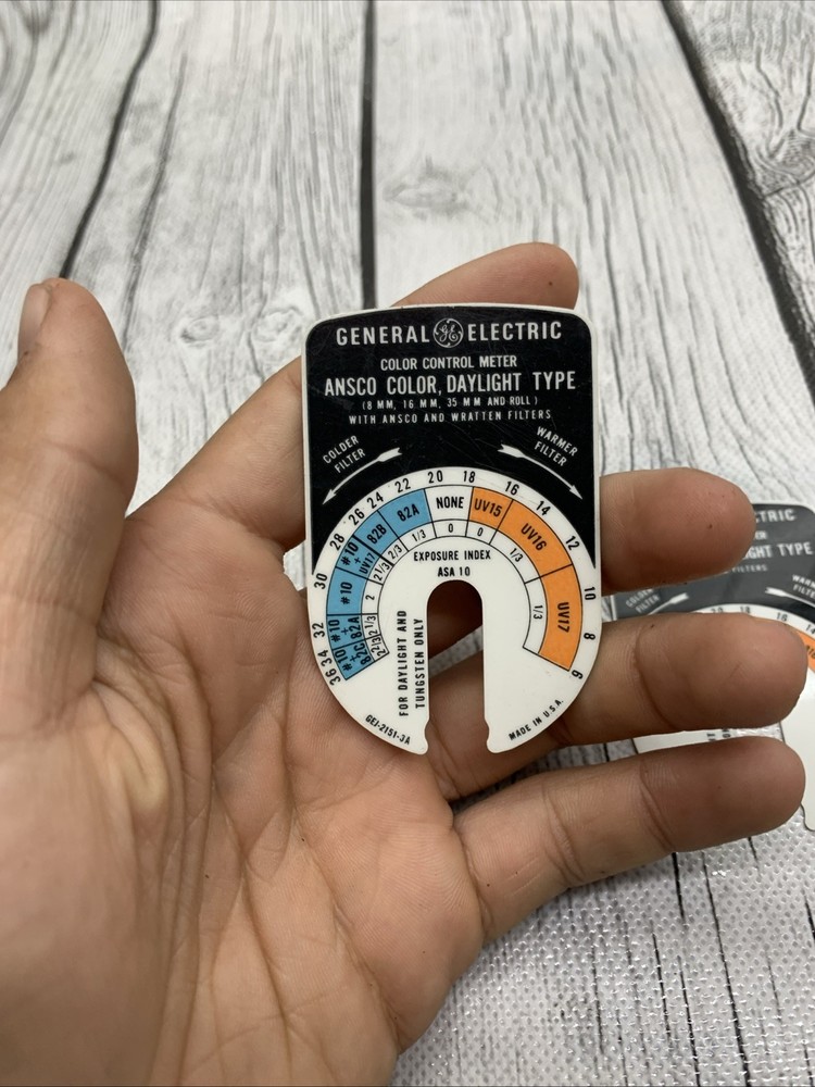 GENERAL ELECTRIC Color Control Meter SLIDES Only 3 All Different