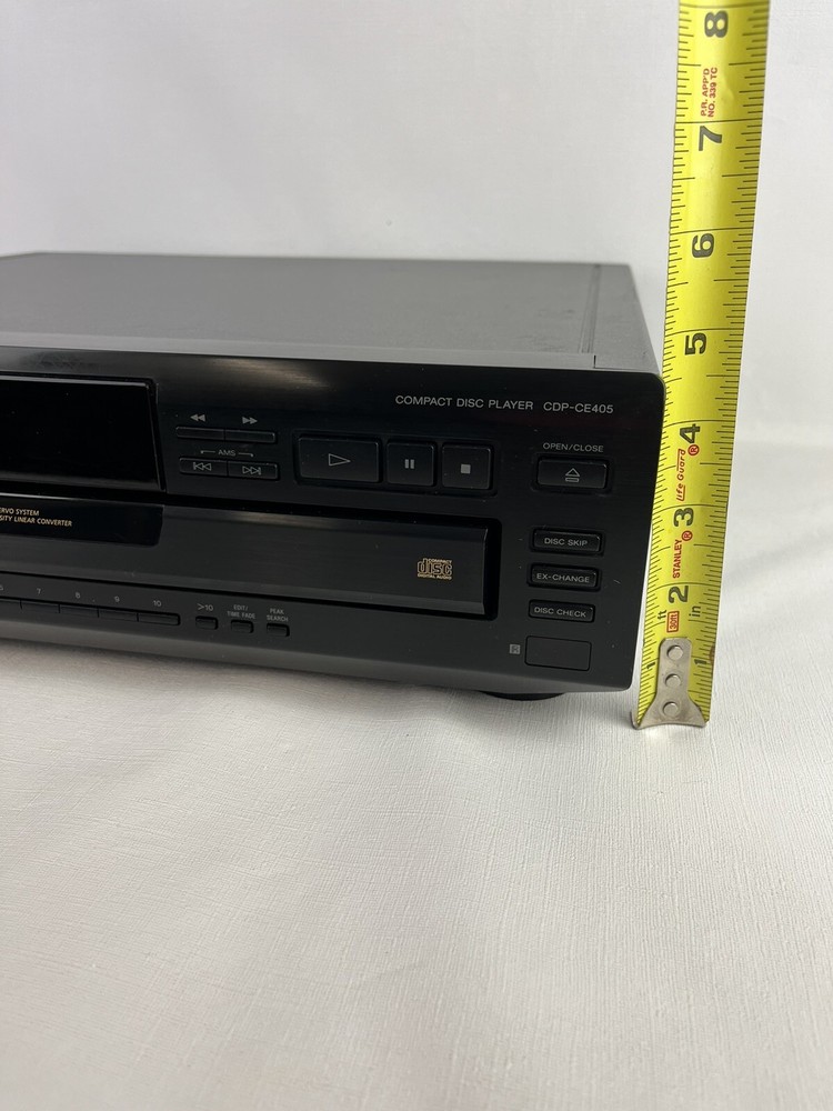 Sony CDP-CE405 5 Disc Changer Compact Player with Remote and RCA Cable