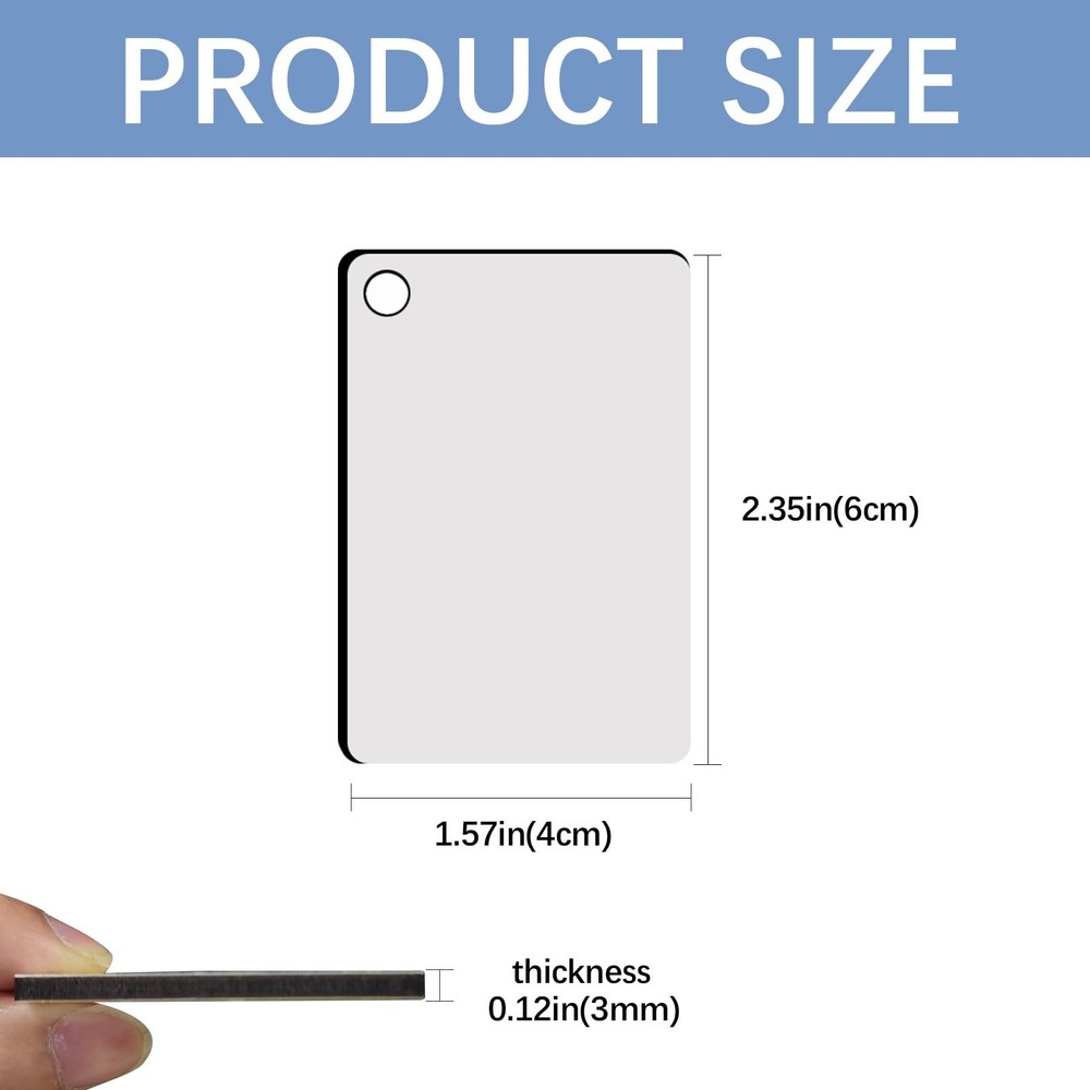 240Pcs Sublimation Keychain Blanks Rectangle Bulk Products Double Sides 80 MD...