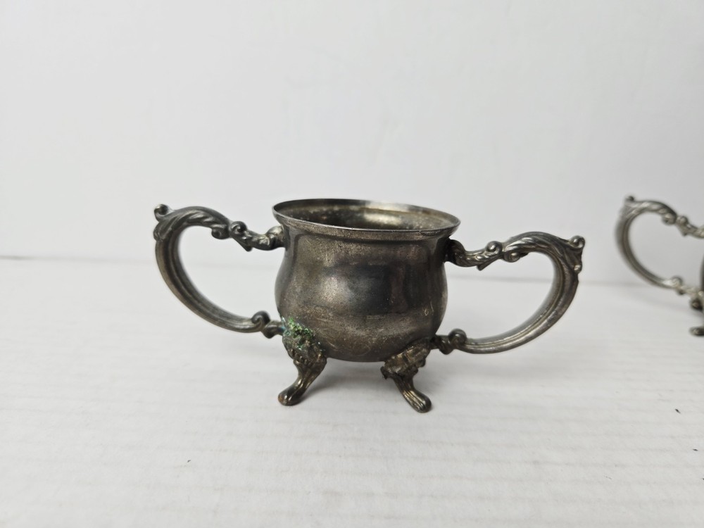 Godinger Silver Art Co teapot sugar creamer set teaset