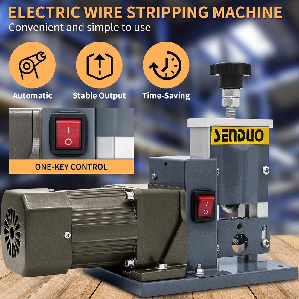 Automatic Wire Stripper Machine,25W 0.04" - 0.79" Electric Wire Stripping Mac...