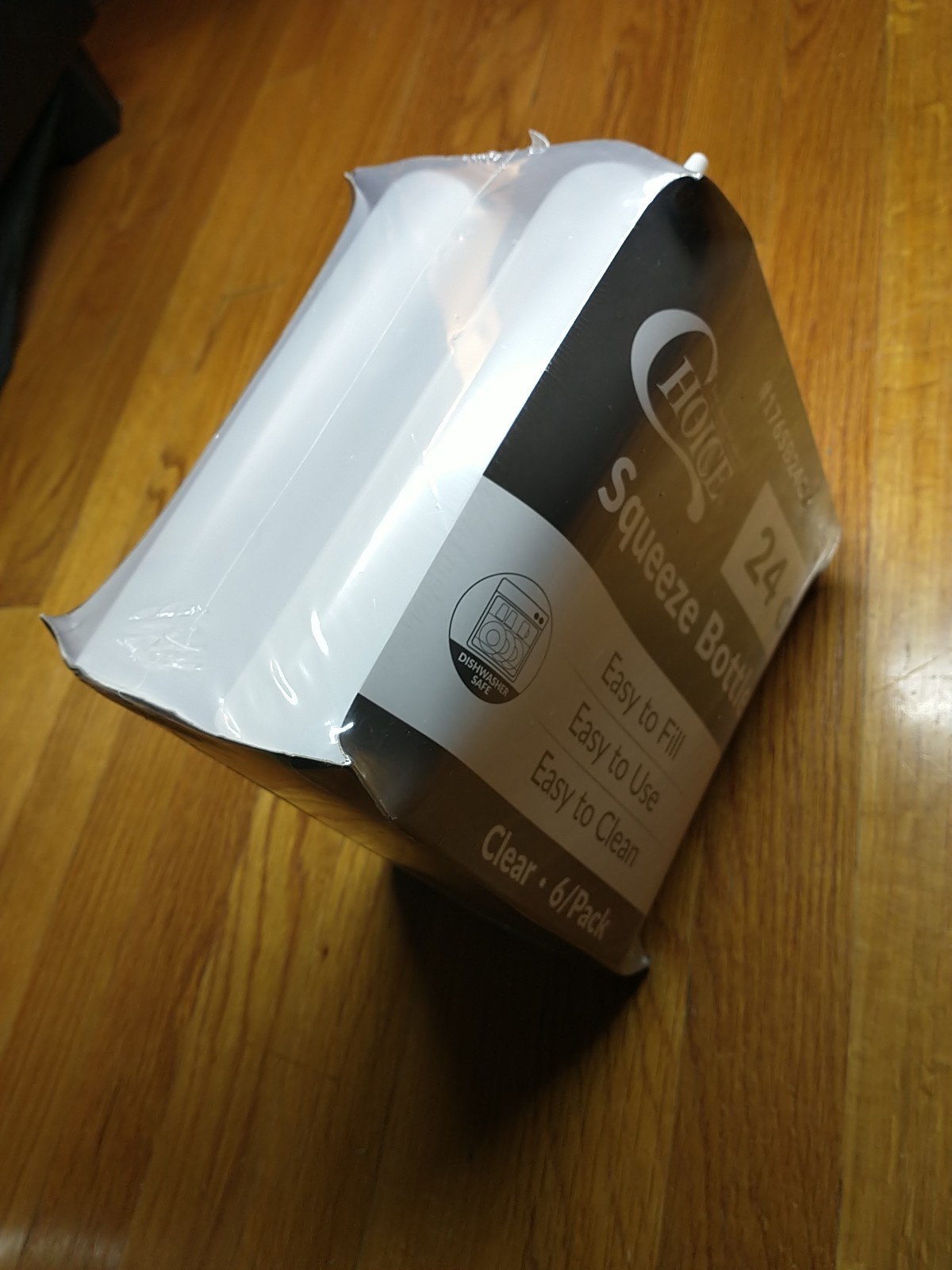 6 Pack Of 24oz Choice Plastic Squeeze Bottles. Clear. BRAND NEW!