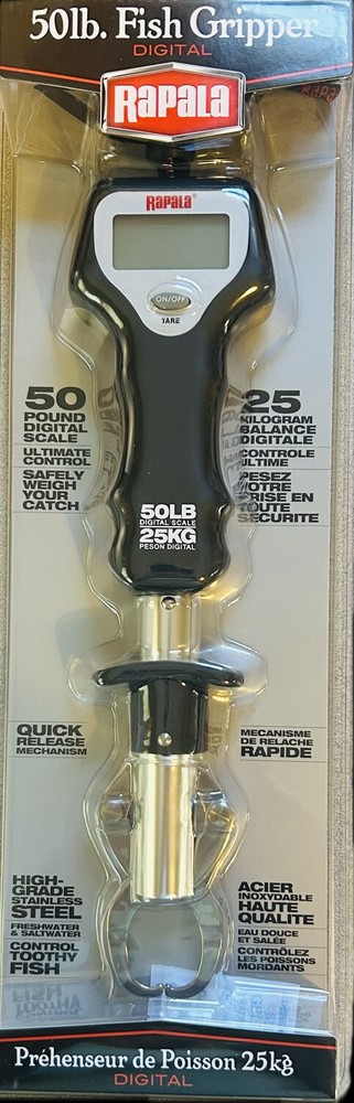 RAPALA Scale Rapala 50 lb Digital Fish Gripper Scale Big Game Scale #DFG50 NEW!