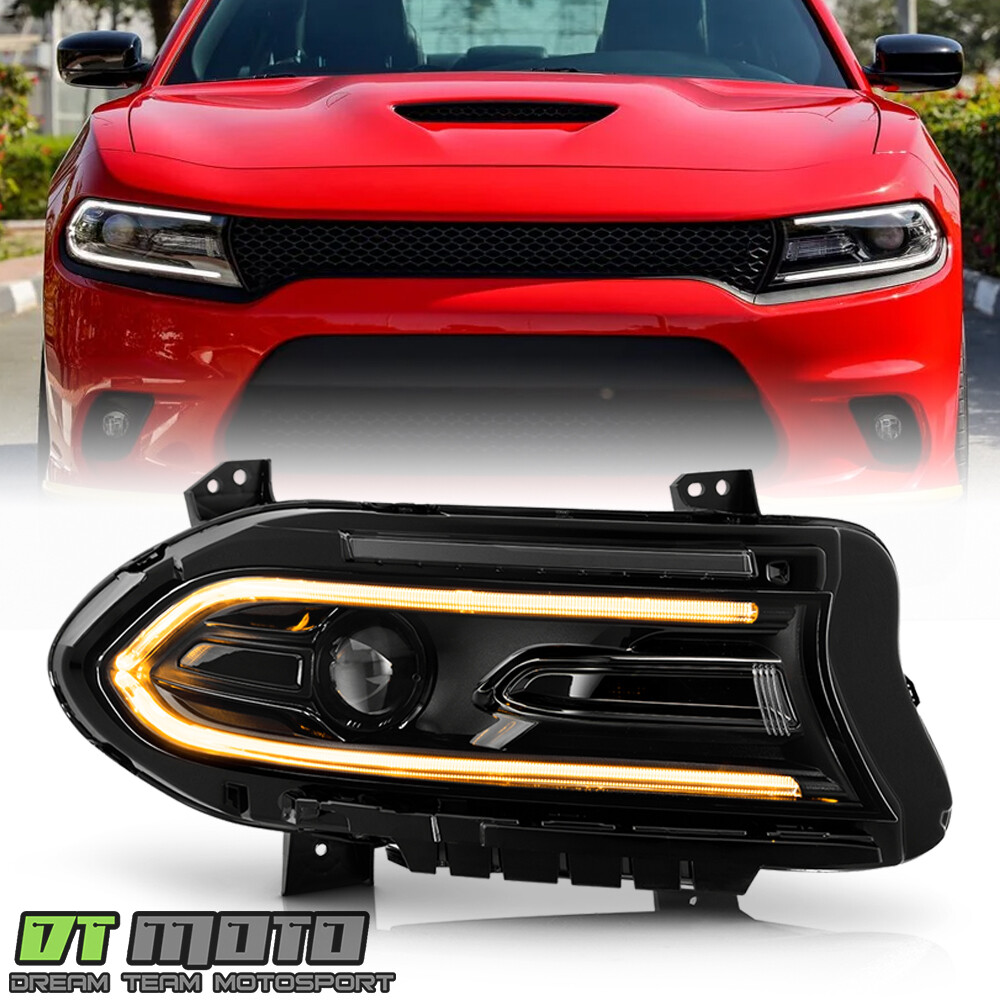 Facelift For 2022-2023 Dodge Charger Halogen LED Switchback Headlight Passenger