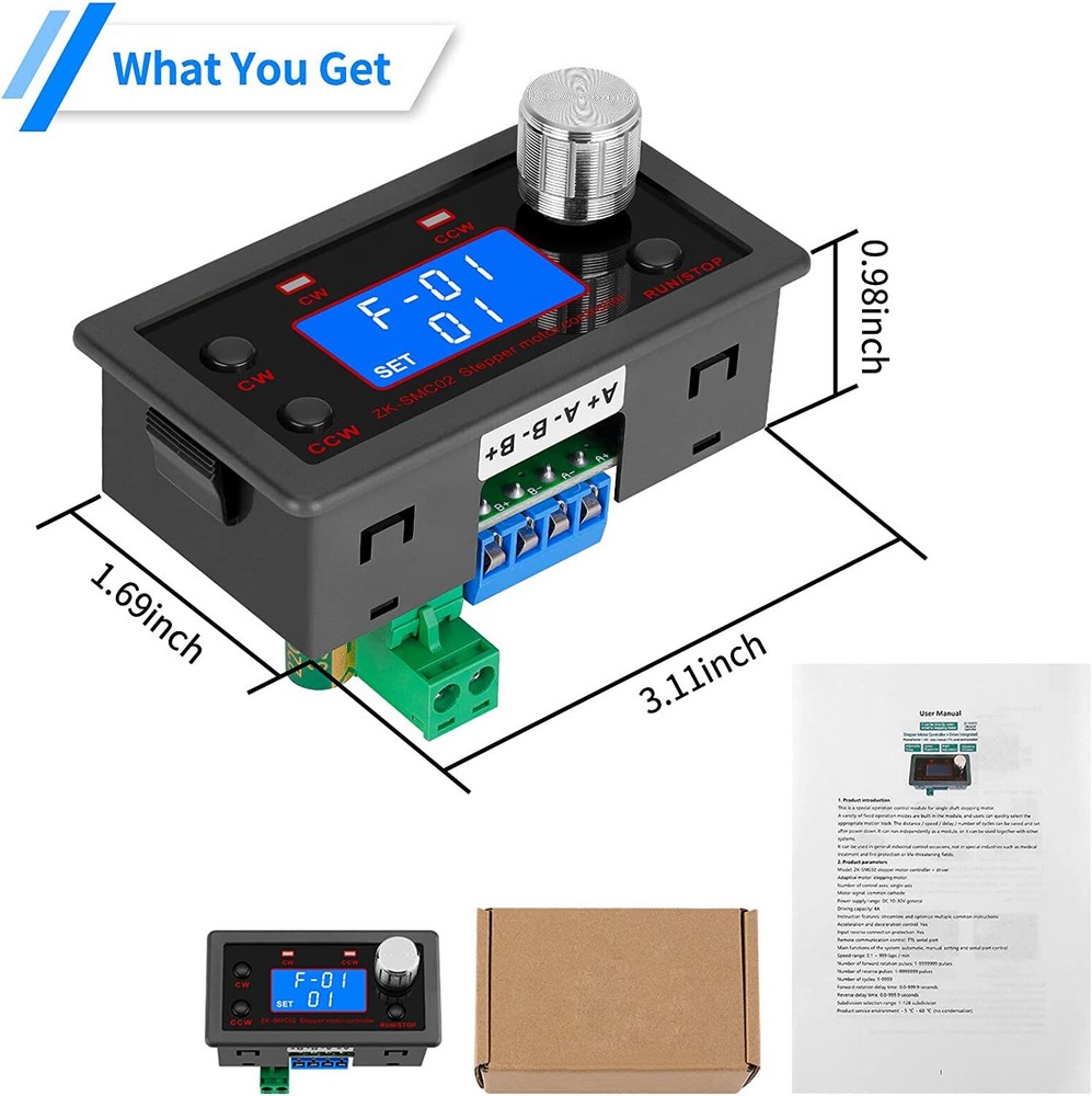 5-30V Stepper Motor Speed Controller Driver Forward Reverse LCD Module Pulse USA