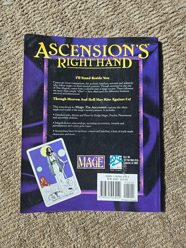 Ascension's Right Hand Mage: The Ascension White Wolf