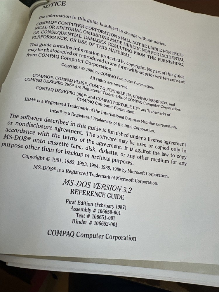 Compare Deskpro 386 Guide Vintage 1986 Ms-dos Basic Binder Reference Technical