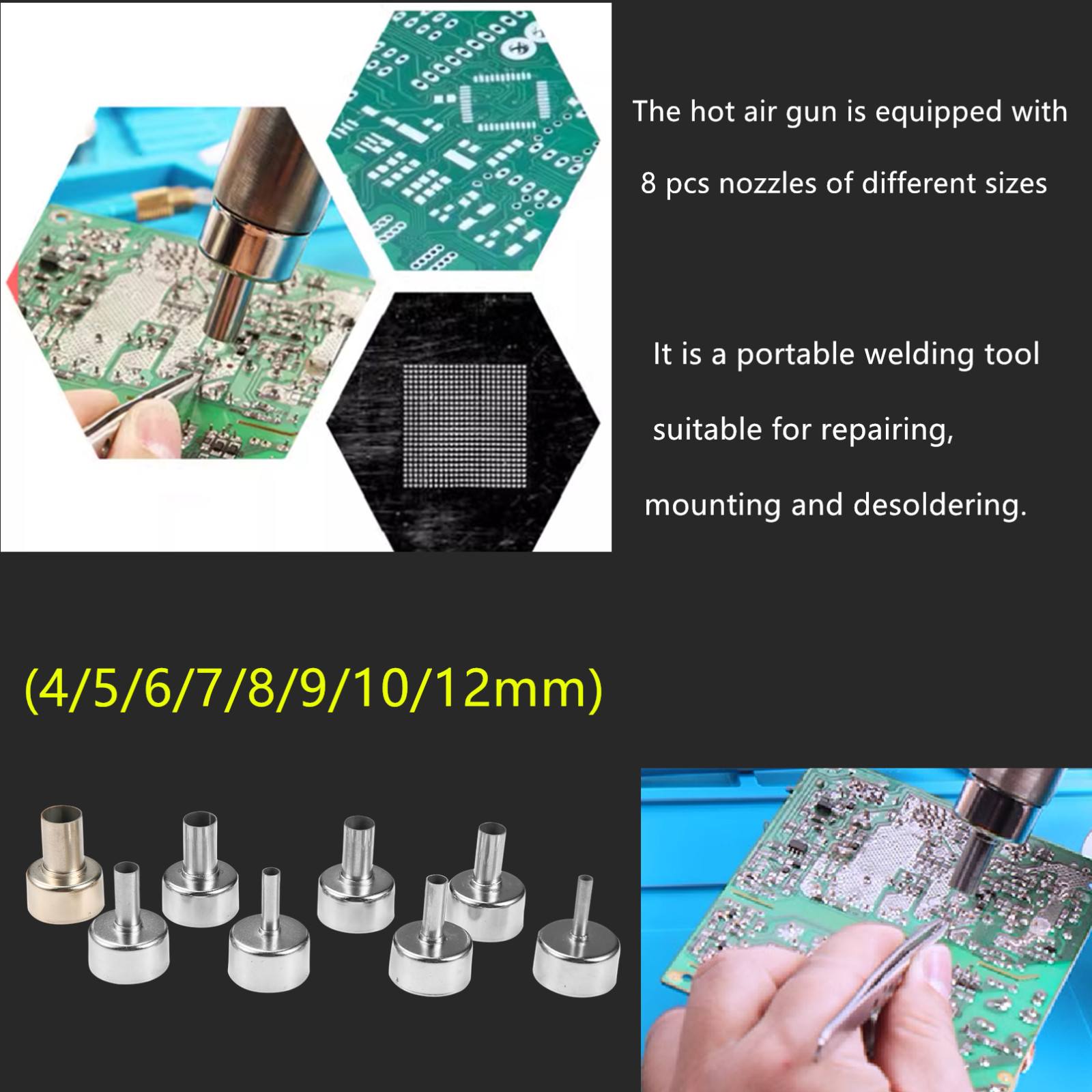 8018 Hot Air Station SMD Rework Desoldering Digital Heat Gun