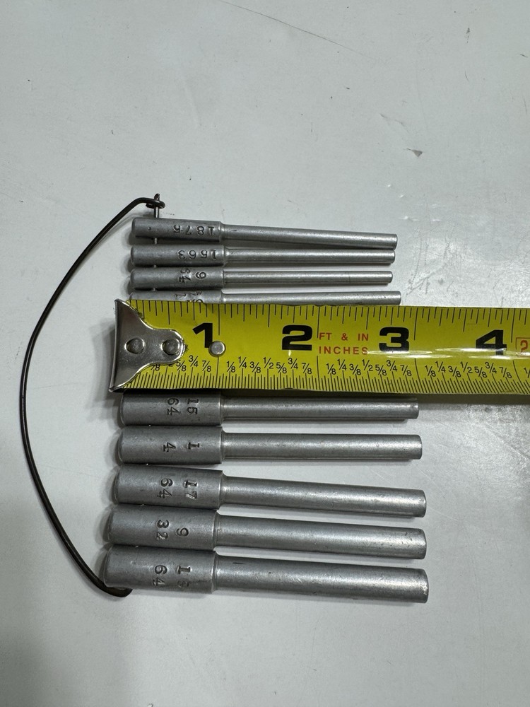 Numbered Drilling Tools Set Vintage