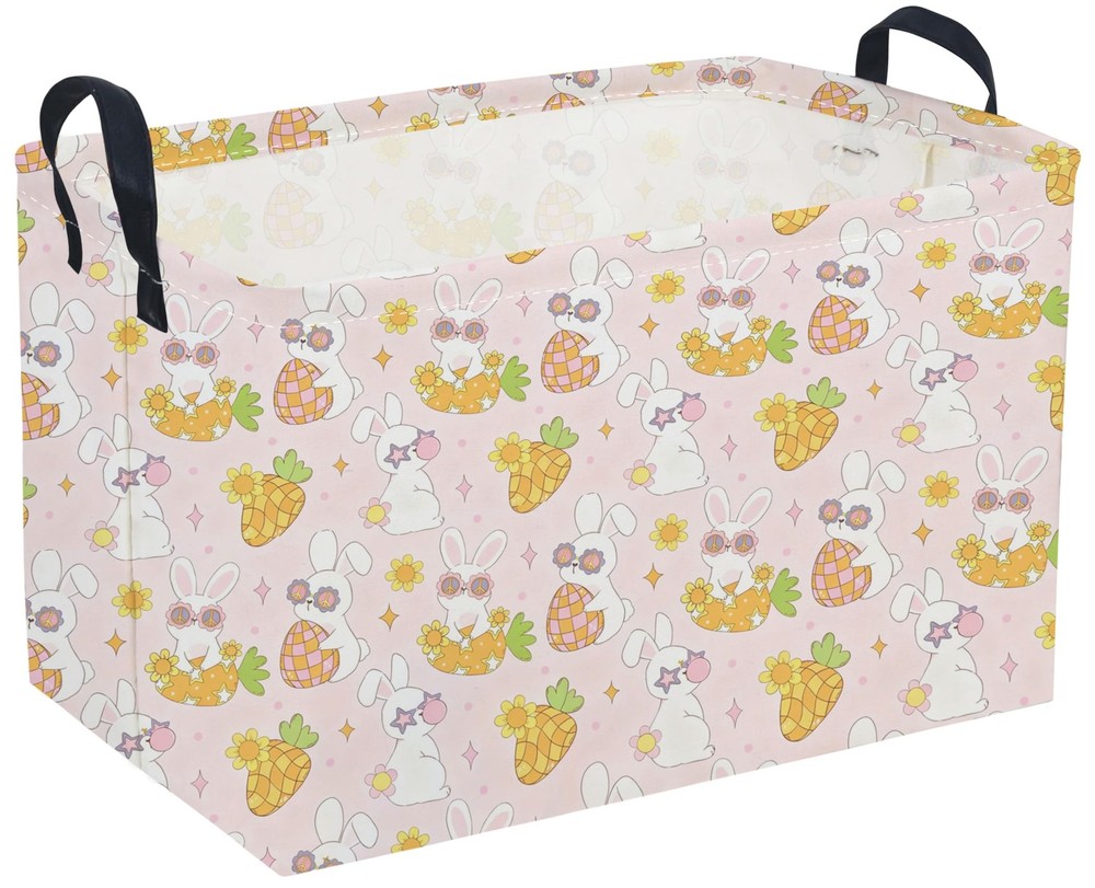 Sanjiaofen Rectangular Easter Baskets, Easket Basket for Kids.Cute Storage Ba...