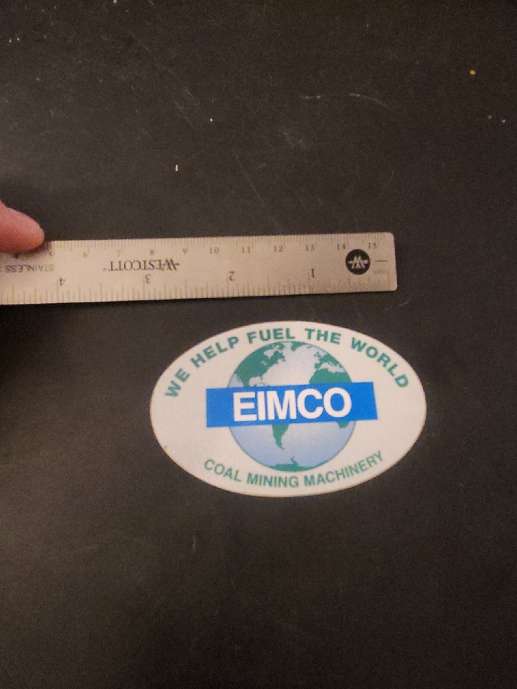 EIMCO Coal Mining Machinery Sticker Decal