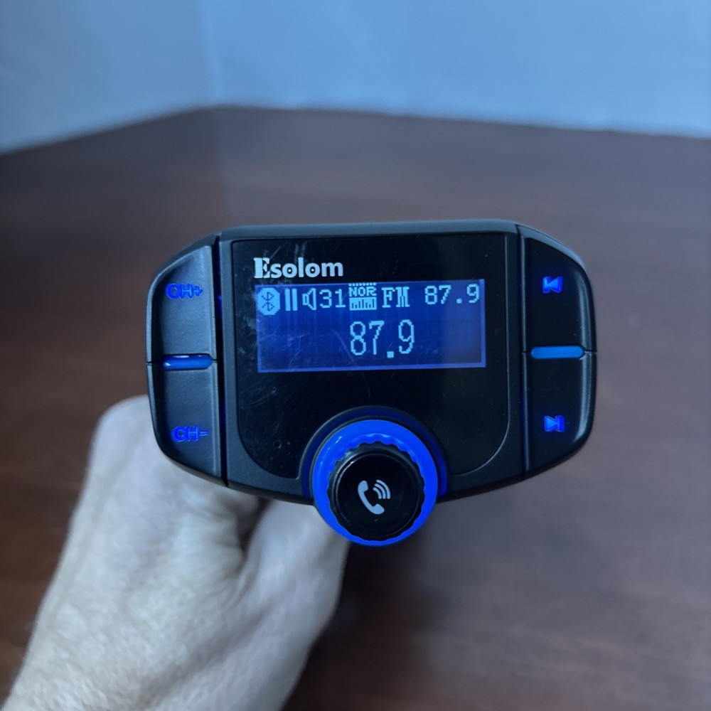 Esolom DC Bluetooth FM Transmitter Wireless Radio Adapter.