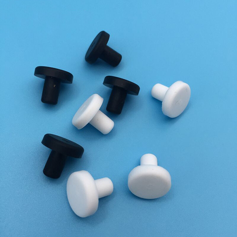 2.7mm-15mm Silicone Rubber Plug End Cap Pipe Inserted Into T-shaped Round Plug