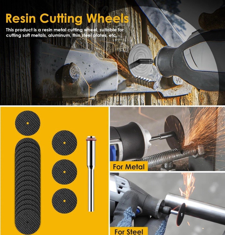 Cutting Wheel Set Compatible with Plastic 45pcs for Rotary Tool HSS Circular ...