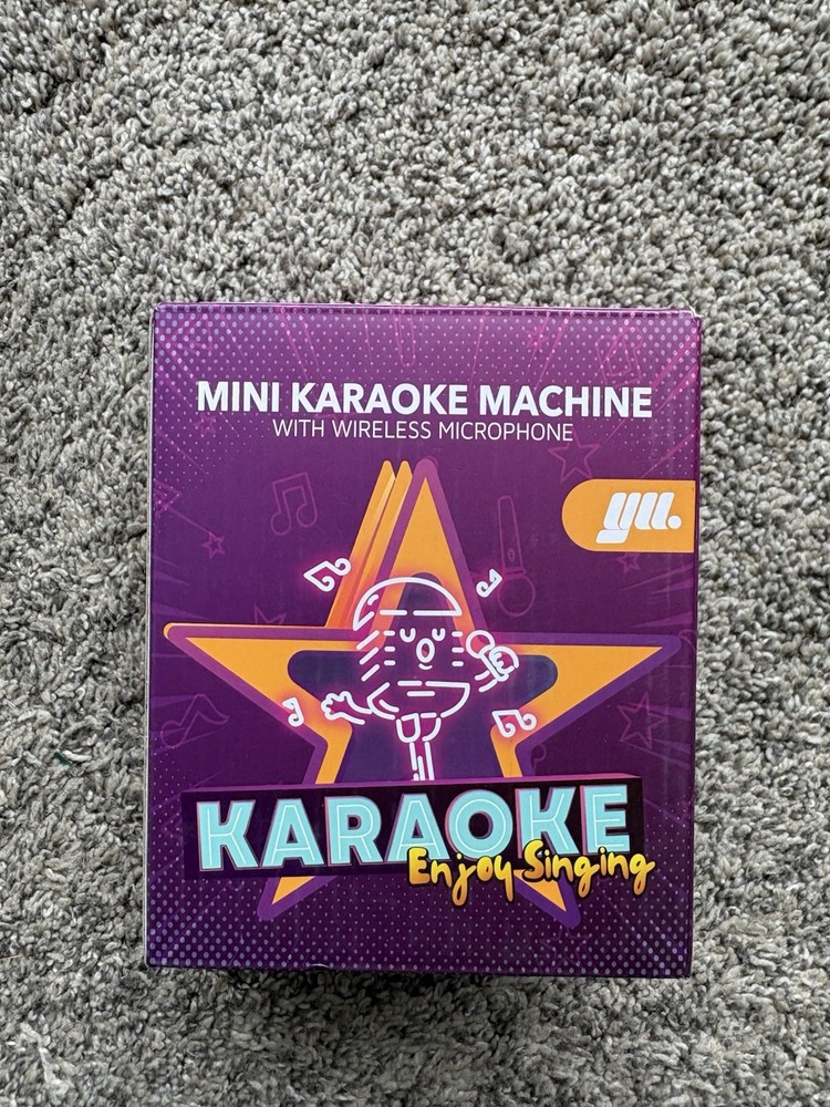 Mini Karaoke Machine with Two Wireless Microphones & Bluetooth Speaker