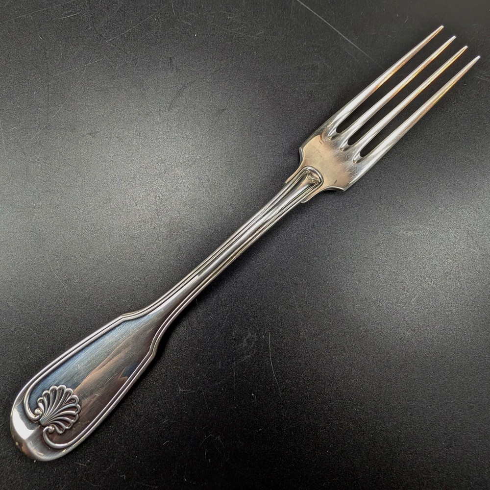 Robbe & Berking Dinner Fork Series Augsburg Shell Silver Plated 150 Edition