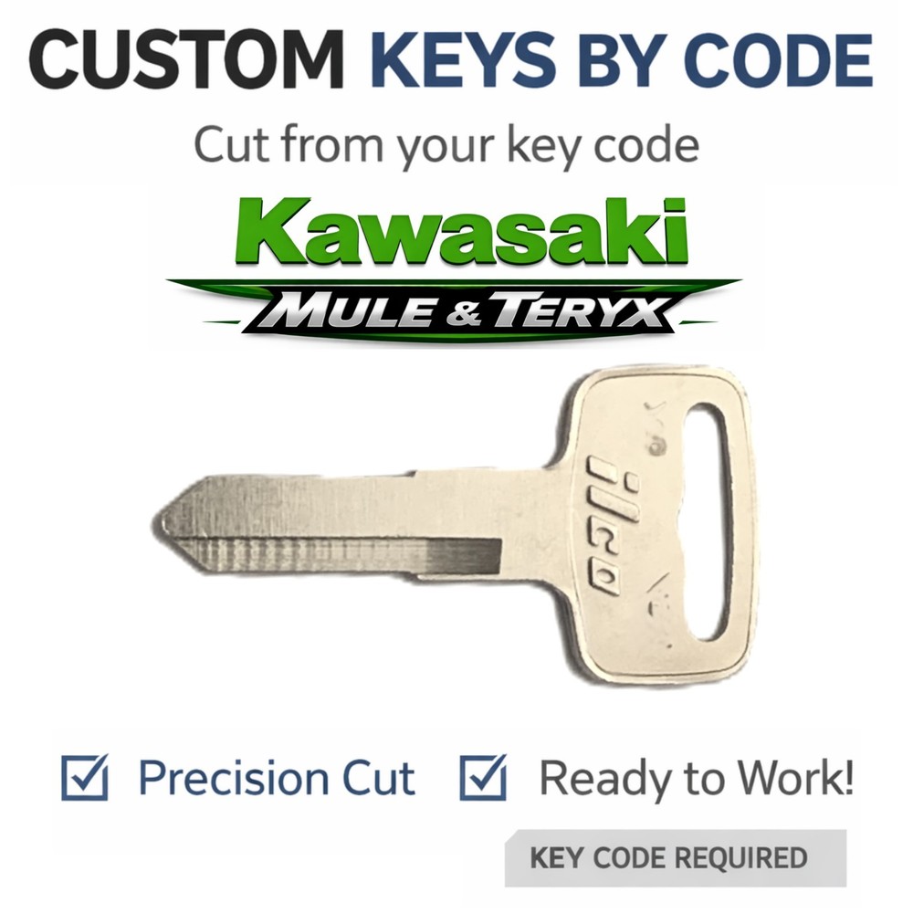 Kawasaki Mule Teryx Keys Replacement Key Cut by Code 3201-3250