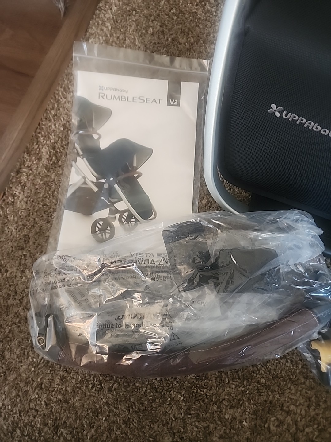 UPPAbaby Vista RumbleSeat V2 w/ Lower Adapters & Bug Shield - Stella Grey -NEW
