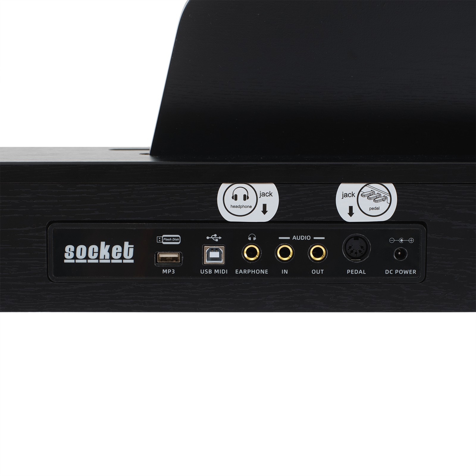 Black 88-Key Semi-Weighted Digital Piano with 3 Pedal USB/MIDI