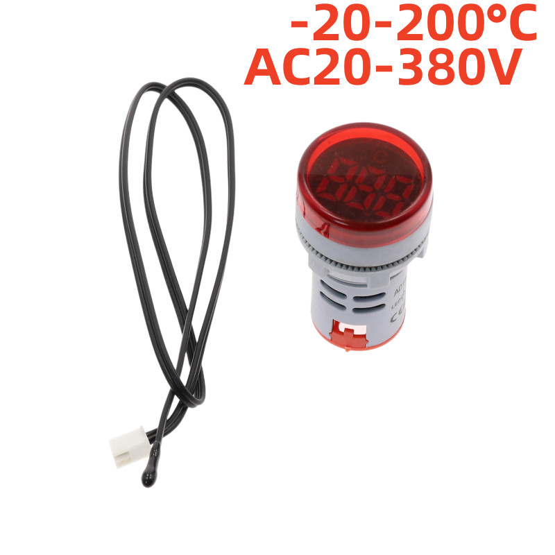 Mini LED Indicator Digital Display Thermometer Meter -20-200C Sensing Probe Wire