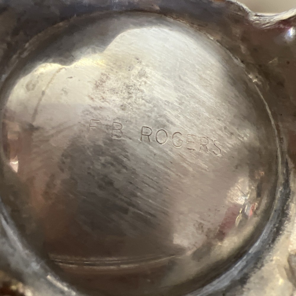 FB Rogers Silver Coffee Cream & Sugar Bowl