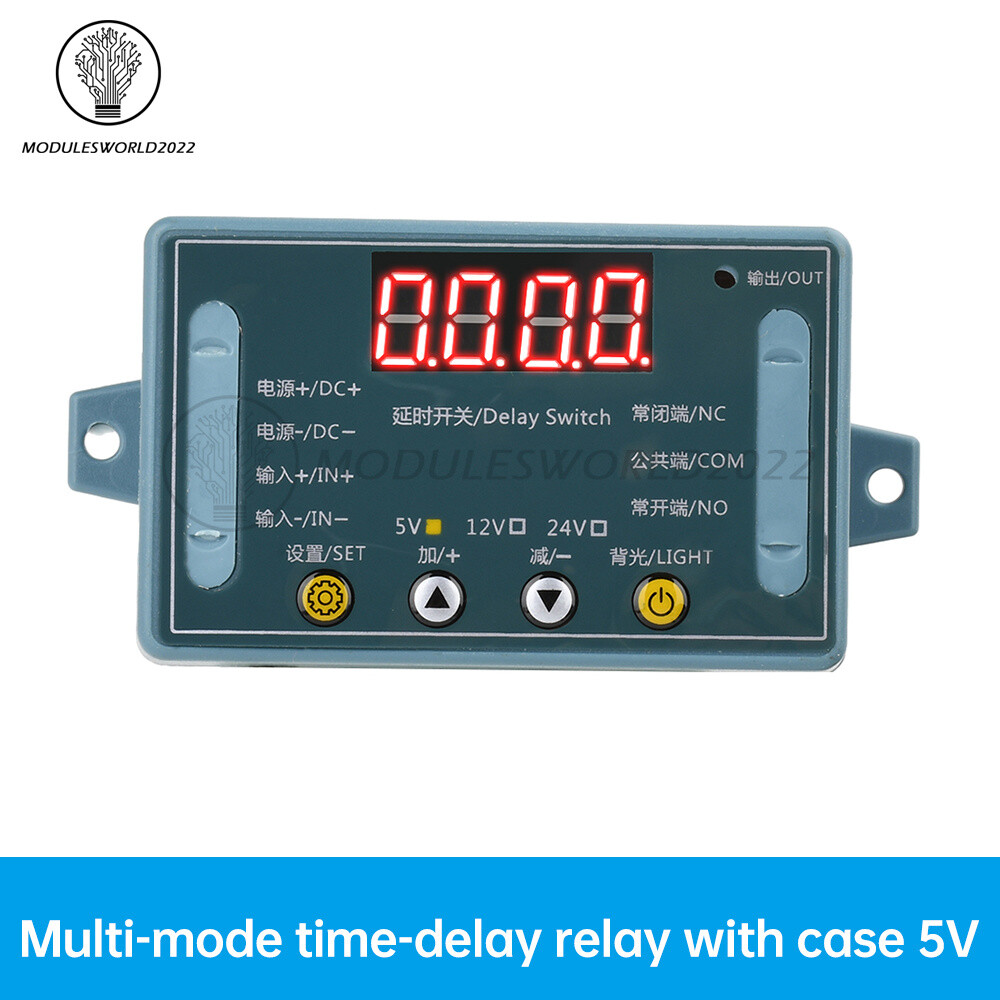 DC 5V 12V 24V 10A Delay Time Relay Module Programmable LED Timer Control Switch