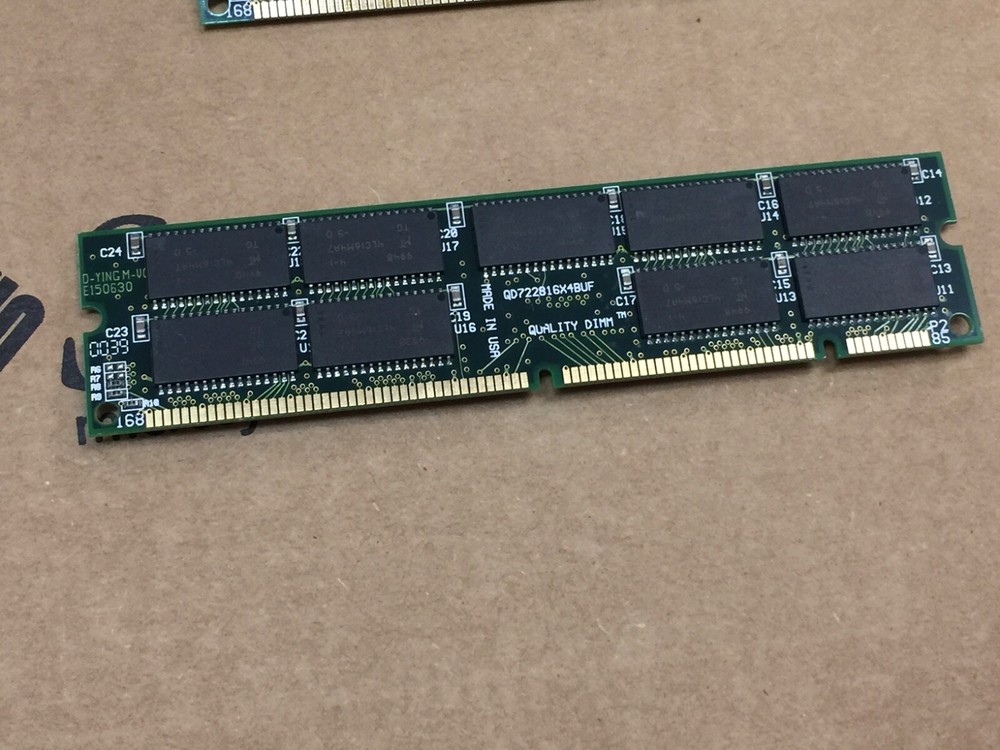 QUALITY DIMM  QD722816X4BUF  128MB ECC,Buffer , EDO DIMM , 168-pin= Test-PASS