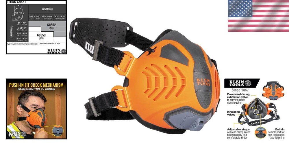 P100 Half-Mask Respirator with Replaceable Filters - M/L
