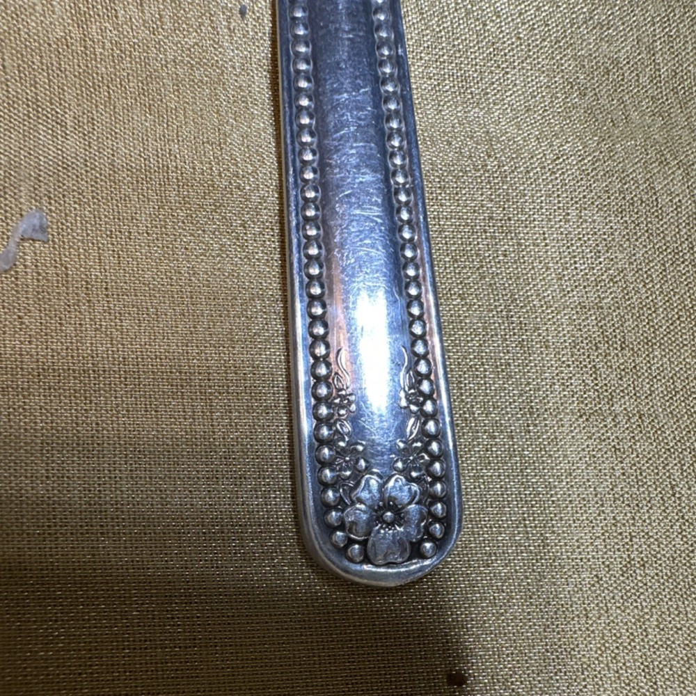 WM. Rogers & Son Silverplate Fork Beaded Pattern Antique Flatware