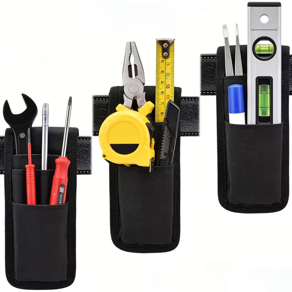 2 Pcs Belt Pen Holder, Multifunctional Adjustable Black