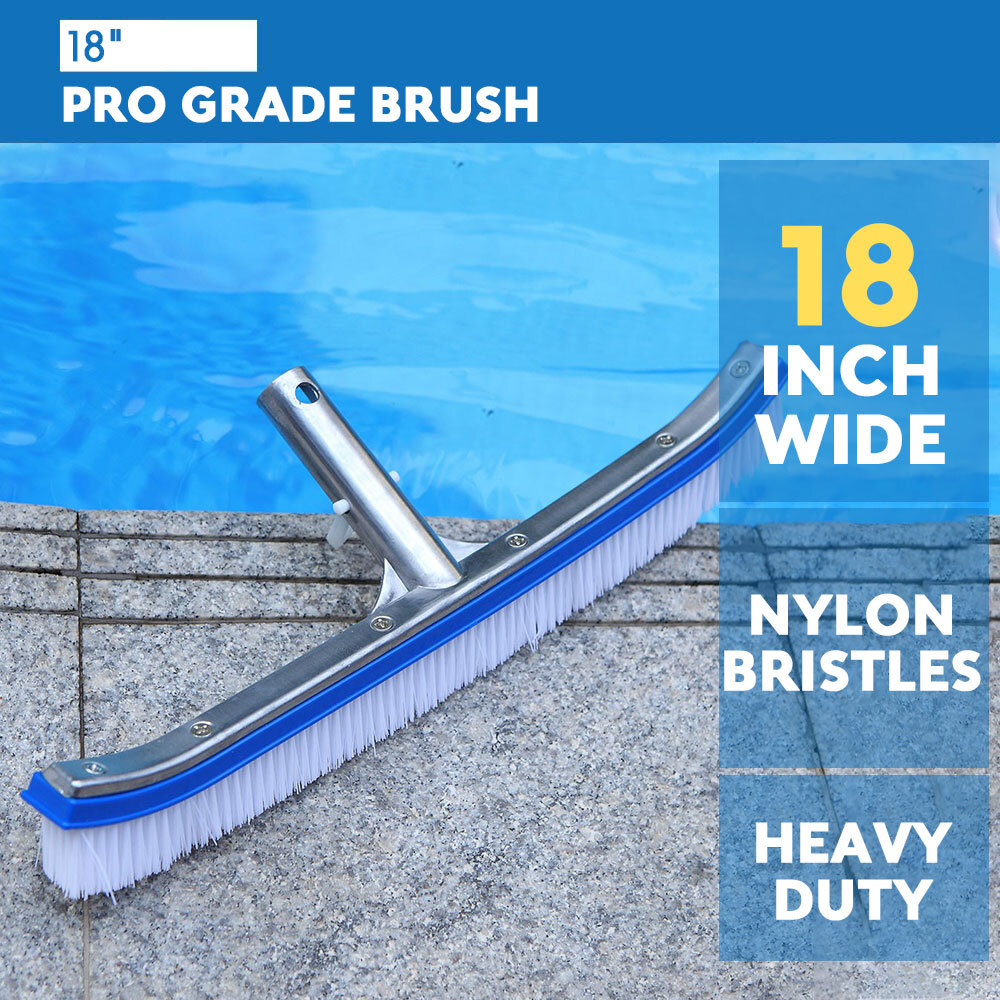 Pool Brush Head for Cleaning Pool Wall, Inground/Above Ground Pool Scrub Brushes